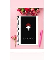 Uchiha Anime Defter 1 Adet Özel Tasarım A4 Boyutu Telli Çizgili Defter 21*29 Cm