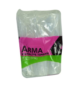 Naksan Naylon Torba Arma Şeffaf Bakkaliye Kuruyemiş Şeker Torbası 30x52 (5 lik ) Takribi 85 Adet 1000 Gr