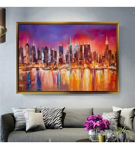 Altın Çerçeveli dekoratif tablo a114 (Gold)