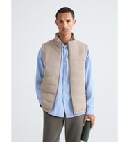 LCW Vision Kahverengi Slim Fit Dik Yaka Erkek Şişme Yelek