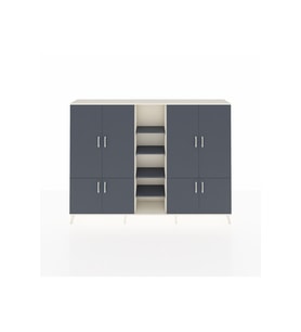 Arges Dolap 14 Raflı 8 Kapaklı 220x30x163 Aytaşı-Antrasit
