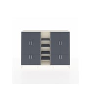 Arges Dolap 14 Raflı 8 Kapaklı 220x30x163 Aytaşı-Antrasit