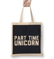 Part Time Unicorn Text Bez Çanta Uzun Saplı