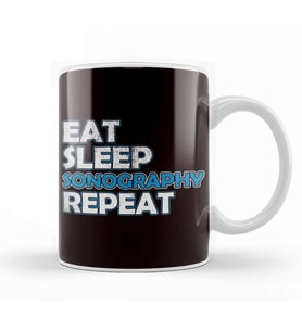 Eat Sleep Sonography Sonographer Ultrasound Echography Kupa Bardak Porselen