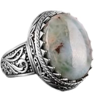 El yapımı Larimar Taşlı Yüzük - Sakin 925K Katı Gümüş Erkek Yüzüğü - Okyanus Sakinliği Tasarımı