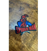 ÜTÜ İLE YAPIŞAN SPİDER MAN ARMA DİKİŞ APLİKE 9X9 CM