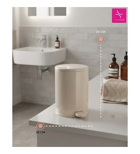 CİGO ÇLK.PEDALLI ÇÖP 3LT.BEJ/BEJ -100372