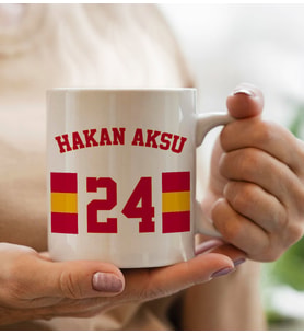 BK Gift Kişiye Özel İsimli Taraftar Beyaz Kupa Bardak-3, Arkadaşa Hediye, Doğum Günü Hediyesi