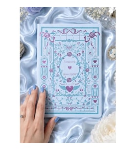 VICTORIA'S JOURNALS 126-2643 AMOUR VEGAN DERİ SERT KAPAK A5 100gr.96YP.ÇİZGİLİ DEFTER - MAVİ