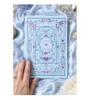 VICTORIA'S JOURNALS 126-2643 AMOUR VEGAN DERİ SERT KAPAK A5 100gr.96YP.ÇİZGİLİ DEFTER - MAVİ