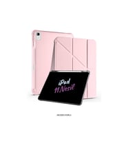 iPad 11. Nesil A16 2025 Uyumlu 11 inç Kalem Bölmeli Standlı Fuchsia Tri Folding Tablet Kılıfı