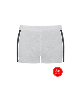 Erkek Modal İki Renkli Boxer 3'lü Paket - Melanj