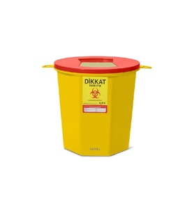 Tıbbi Atık Kovası 1.3 Litre 10 Adet - Tıbbi Atık Kutusu Sarı