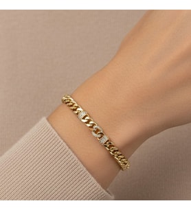 XUPING JEWELRY İNCE BURGU ZİRKON TAŞLI BİLEKLİK