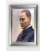Gümüş Çerçeveli Atatürk Tablo a466