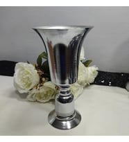 METAL GÜMÜŞ RENK VAZO