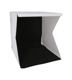 20 x 20 CM Profesyonel Stüdyo Led Işıklı Çift Sıra Ürün Fotoğraf Çekim Çadırı