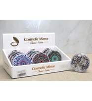 Northcity Mandala Desenli Hareketli Sulu El Aynası - 7x7 Cm Şık Aksesuar