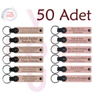 Pudra & Yavru Ağzı, 50’li Set, İsim Yazılan Anahtarlık, Kurumsal Seminer Sonu Katılımcılara Anı