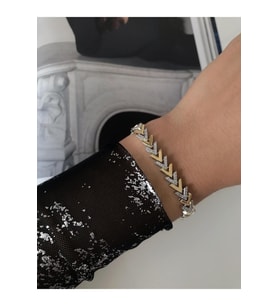Standart BİLEKLİK VİP TAŞLI klasik ÇİFT RENKLİ KALİTE KESİM V