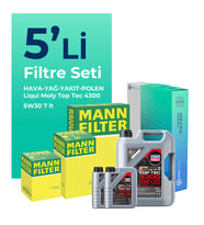 MANN Nissan Navara 2.3 Dizel Filtre Bakım Seti Liqui Moly Motor Yağlı (2015-2021) 5 Li
