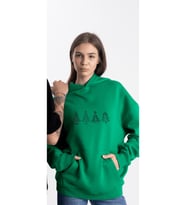 Unisex Oversize Ho Ho On Kapüşonlu Sweatshirt