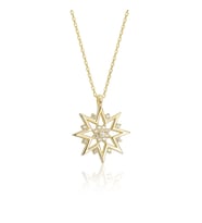 Işık Saçan Taşlı Altın Kolye (Gold)