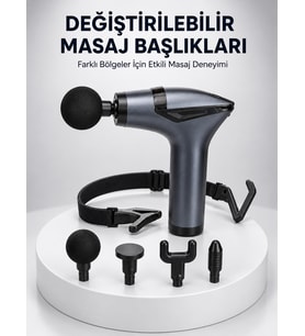 AKTÜEL 3in1 Taşınabilir Şarjlı Titreşimli Masaj Cihazı Çok Fonksiyonlu Yeni Nesil