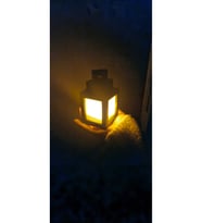 3D Sarı Pilli Fener Lamba, Eğlenceli ve Parlak Aydınlatma Araçları (Krem)