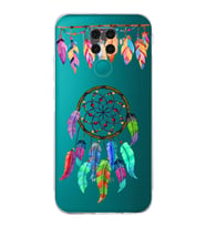 PrintiFy Huawei Mate 30 Lite ile Uyumlu Nazar Boncuğu 6 Baskılı Kamera Korumalı Şeffaf Silikon Kılıf