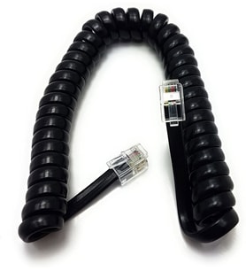 Kablolu Telefon Uyumlu Spiral Kablo Siyah