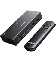 HDMI Switch 3 in 1 Out, 4K@60Hz HDMI Splitter with Remote Supports HDR10+, 3D, Dolby Atmos, HDCP 2.2 Switcher Compatible with PS5/4/3 Xbox Series Roku TV Fire Stick Blu-Ray Player