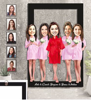 Kişiye Özel Bride To Be Bekarlığa Veda Karikatürlü 3D Ahşap Tablo 30x47 Mod1