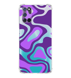 PrintiFy Oppo A92 Uyumlu Köşe Korumalı Renkli Desen Tasarımlı Şeffaf Silikon Kılıf