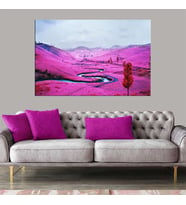 Miyrem Exclusive Serie"  Pembe Çiçekler Ova Kanvas Tablo