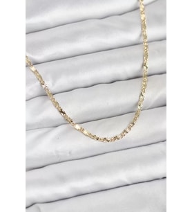 CM 14K Gold Renk Lazerli Zincir Model Kadın Kolye - TJ-BKO10923