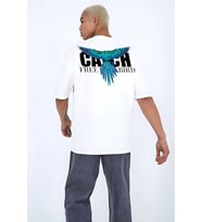 BlueBird Sırt Baskılı Unisex T-shirt/Tişört - TÜM YAŞ GRUPLARI (Beyaz)
