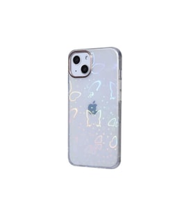 Apple iPhone 13 Uyumlu Kılıf Zore Sidney Desenli Sert Kapak (Kelebek Mavi)