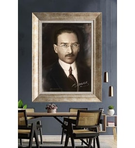 Gümüş Çerçeveli Atatürk Tablo za97