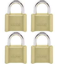 Master Lock Şifreli Kilit, İç Ve Dış Mekan Asma Kilit, Sıfırlanabilir Şifreli Dolap Kilidi, 4 Paket,