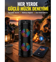 Çift Sürücülü Taşınabilir Kablosuz Hoparlör Yeni Nesil