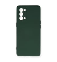 Oppo Reno 5 Pro Kılıf Nano içi Kadife Silikon - Koyu Yeşil