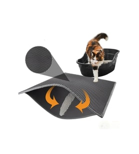 Kedi Tuvalet Önü Kum Toplayıcı Temizleyici Elekli Gri Paspas (5343)