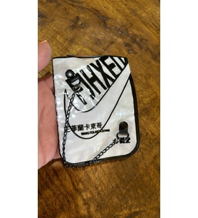 12X8 CM ZİNCİRLİ SİLİKON ARMA DİKİŞ GİYİM ÇANTA AKSESUARI (Beyaz)