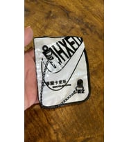 12X8 CM ZİNCİRLİ SİLİKON ARMA DİKİŞ GİYİM ÇANTA AKSESUARI (Beyaz)