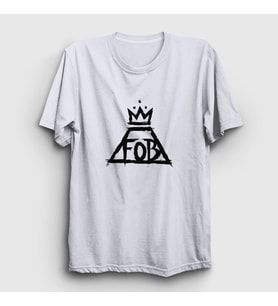 Presmono Unisex Beyaz Logo Fall Out Boy T-Shirt 62367tt (Beyaz)