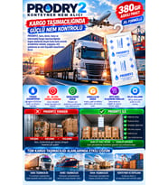 PRODRY 2 Jel Formüllü Askılı Nem Alıcı Konteyner, Tır ve Kargo İçin Rutubet ve Yoğuşma Önleyici 1 Paket 380 Gr