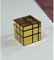 3x3x3 Mirror Sihirli Zeka Küpü Geometrik Asimetrik Sarı