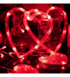 KIRMIZI SALKIM LED IŞIK KALPLİ SALKIM LED IŞIK SEVGİLİLER GÜNÜNE ÖZEL DEKOR LED IŞIK RED LİGHT