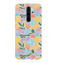 Xiaomi Redmi Note 8 Pro ile Uyumlu 1mm Kapak Memphis Desen Tasarımlı Şeffaf Silikon Kılıf